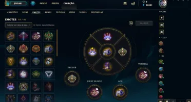 Conta LoL - Diamante III, Mestre 3x3, Todos Champs, 68 skins