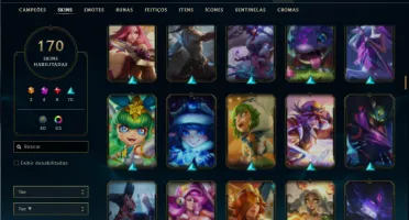 Esmeralda 4 com TODOS os champs e 170 Skins + 1.1kk de Zoe