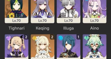 Conta genshin com vários T5