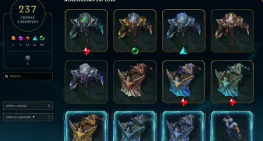 Conta lol Com + de 500 skins elo esmeralda