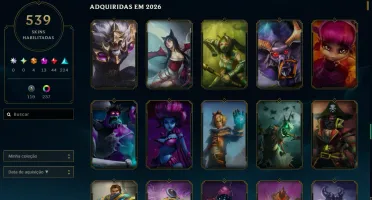 Conta lol Com + de 500 skins elo esmeralda