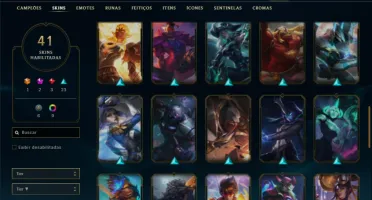 Conta Platina 2 com 55 Champs e 41 Skins + 2 Miticas