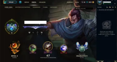 conta lol diamante com borda diamante