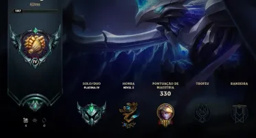 CONTA LOL PLATINA 4 (70 skins e 132champs) + VALORANT GOLD 2