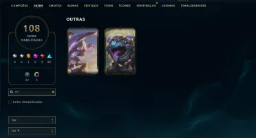 Bronze 1 com TODOS os Champs e 108 Skins ( JG / TOP / SUP )