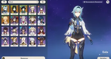 Genshin impact conta com eula, tighnari, mona e venti ar24