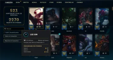 Ferro 3 com TODOS os champs e 272 Skins ( MAIN JG )