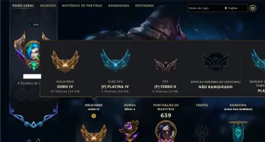 Unranked com TODOS os champs e 386 Skins ( JG / MID / ADC )