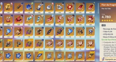 Conta AR 52 com 8 personagens 5* + 5 armas 5*