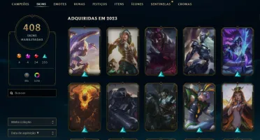 Conta Lol Ex Mastter 400 Skins 34 Lendarias 4 Prestigio 4 Ut