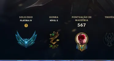 Conta Lol Ex Mastter 400 Skins 34 Lendarias 4 Prestigio 4 Ut