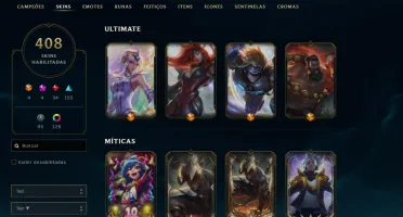Conta Lol Ex Mastter 400 Skins 34 Lendarias 4 Prestigio 4 Ut