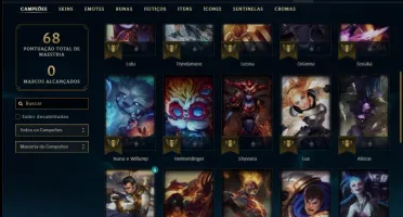 Conta diamante 3 barata com 6 skins e 32 champs