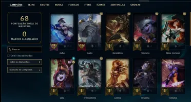 Conta diamante 3 barata com 6 skins e 32 champs