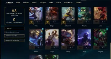 Conta diamante 3 barata com 6 skins e 32 champs