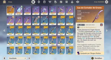 Reroll AR10 Raiden Shogun + Cortador de grama