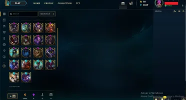 Conta 2012 LoL europeia com + 230 skins s/ ranking