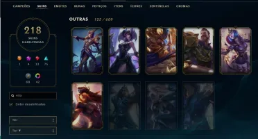 Conta 2012 LoL europeia com + 230 skins s/ ranking