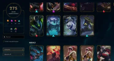 conta diamante 1 275 SKins mono zed e akali