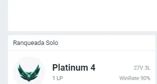 Conta unranked com MMR ÓTIMO 27W/3L na Season 2021