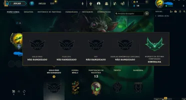 Conta unranked com MMR ÓTIMO 27W/3L na Season 2021