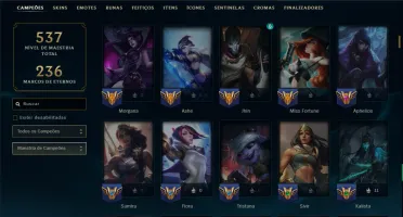 Unranked com TODOS os Champs e 202 Skins ( MONO ADC )