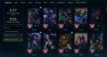 Unranked com TODOS os Champs e 202 Skins ( MONO ADC )