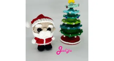 Papai Noel em Amigurumi 15 cm
