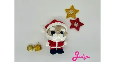Papai Noel em Amigurumi 15 cm