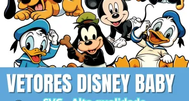 Pack Disney Baby Vetores Svg Download Camisetas Gráfico