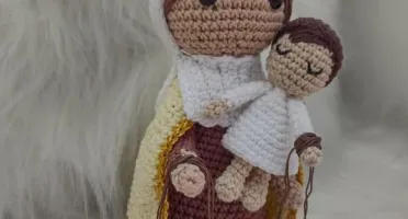 Santinha em crochê - Nossa Senhora do Carmo