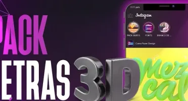 Pack Letras 3D Renderizadas Premium Editáveis