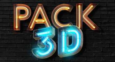 Pack Letras 3D Renderizadas Premium Editáveis