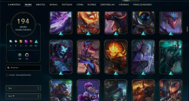Bronze 3 com TODOS os Champs e 194 Skins ( MID / JG / ADC )