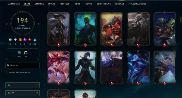 Bronze 3 com TODOS os Champs e 194 Skins ( MID / JG / ADC )