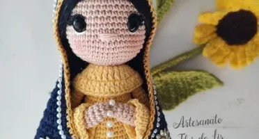 Santinha em Crochê - Nossa Senhora Aparecida