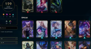 Conta lol (com maior parte dos bonecos) (129 Skins)