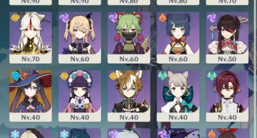 ✧ GENSHIN IMPACT CONTA COM 4 ARMAS E 8 PERSONAGENS CINCO⭐ ✧