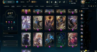Conta Lol 16 Skins Miticas e atualmente 500 Skins 