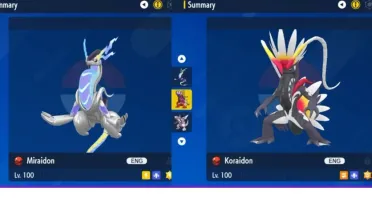 Koraidon e Miraidon Shiny Pokémon Scarlet Violet