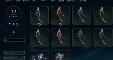 CONTA LVL 111 GOLD 2 82 CAMPEÕES 75 SKINS 1 PRESTIGIO