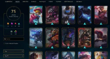 CONTA LVL 111 GOLD 2 82 CAMPEÕES 75 SKINS 1 PRESTIGIO