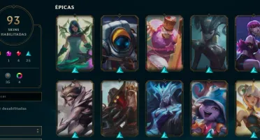 Acc LOL de 2014 Level 245 - Ouro IV - 93 Skins - Full Champs