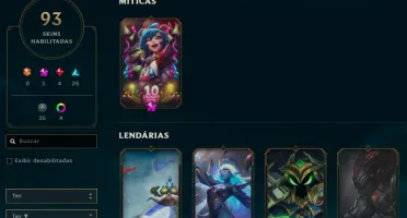 Acc LOL de 2014 Level 245 - Ouro IV - 93 Skins - Full Champs