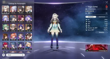 Conta Honkai Star Rail End Game focada em DoT e Quebra