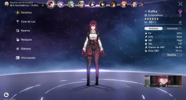 Conta Honkai Star Rail End Game focada em DoT e Quebra