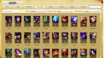 CONTA UNRANKED 5/0 + 102 CAMPEOES + 26 SKINS + 3 PAG RUNAS