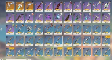 Ar48 Ganyu+arma,Zhongli,Yelan+arma,Cyno,Keqingc