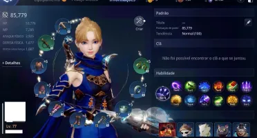 Conta Mir4 Arqueira (arbalist) lvl 77 90k Power com recurso.