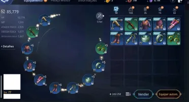 Conta Mir4 Arqueira (arbalist) lvl 77 90k Power com recurso.